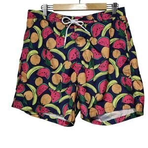 Trunks Surf & Swim Co Men's Sz XL Fruit Mesh Lined Swim Shorts Pockets Navy